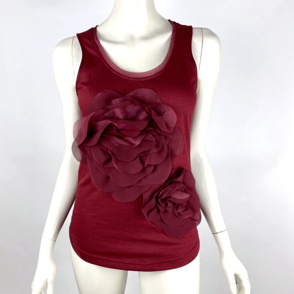Anthropologie McGinn‎ Count the Petals Tank Top Women XS NWT Sleeveless Stretch